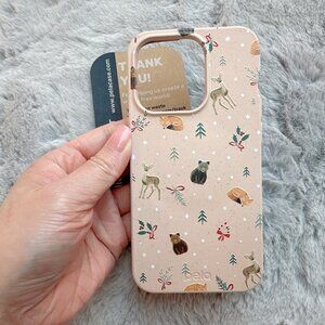 Pela Beige Winter Woodland iPhone 14 Pro Phone Case